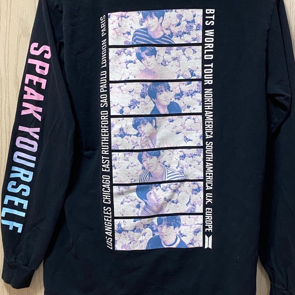 BTS Black Size S  Women’s Graphic T Long Sleeves - Picture 3 of 6